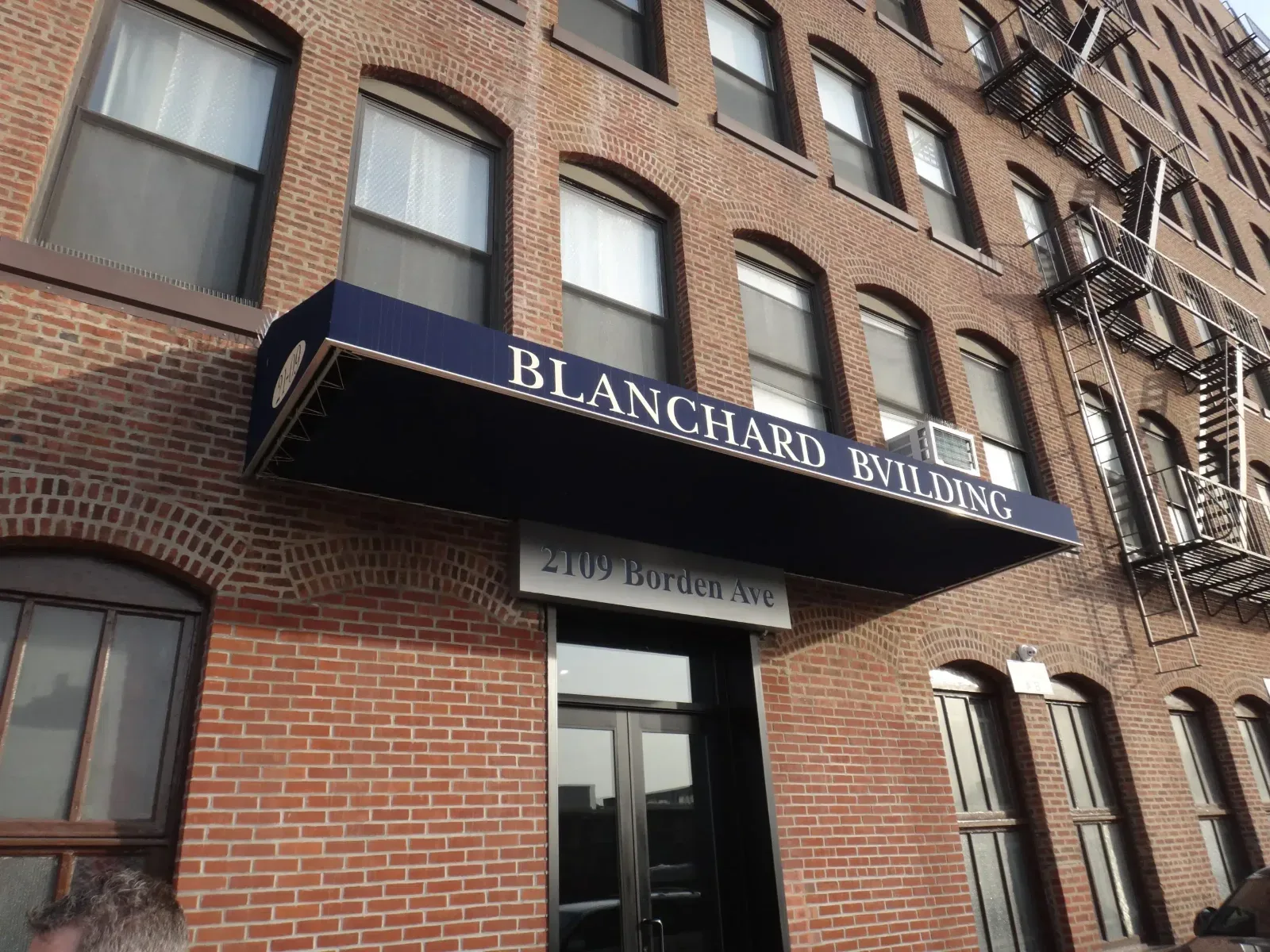 The Blanchard, a brick commercial building at 21-10 51st Avenue, Long Island City
